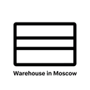 Минималистичная одноцветная иконка склада в Москве на белом фоне для магазина отопительного оборудования